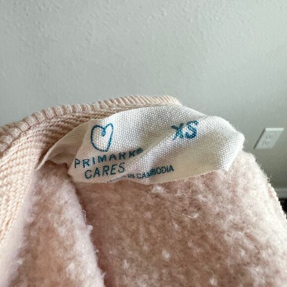 Primark Peach Fleece Pullover Sweatshirt Women's XS Oversized Soft Cozy Normcore - Picture 4 of 5